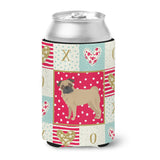 Caroline'S Treasures Ck5886Cc Pug Love Can Or Bottle Hugger Cold-Beverage-Koozies, Multicolor
