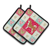 Caroline'S Treasures Ck5902Pthd Akita Love Pair Of Pot Holders Potholders, Multicolor