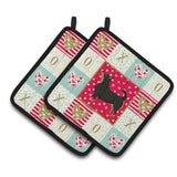 Caroline'S Treasures Ck5940Pthd Lancashire Terrier Love Pair Of Pot Holders Potholders, Multicolor