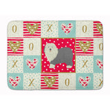Caroline'S Treasures Old English Sheepdog Love Machine Washable Memory Foam Mat Doormats, Multicolor