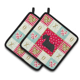 Caroline'S Treasures Ck5950Pthd Scottish Terrier Love Pair Of Pot Holders Potholders, Multicolor