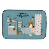 Caroline'S Treasures Ck7462Ddm Tricolor Beagle In Bathtub Dish-Drying-Mats, 14 X 21, Multicolor