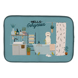 Caroline'S Treasures Ck7487Ddm Irish Wolfhound In Bathtub Dish-Drying-Mats, 14 X 21, Multicolor