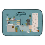 Caroline'S Treasures Ck7503Ddm Black Briard In Bathtub Dish-Drying-Mats, 14 X 21, Multicolor