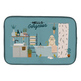 Caroline'S Treasures Ck7516Ddm Buff Cocker Spaniel In Bathtub Dish-Drying-Mats, 14 X 21, Multicolor
