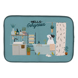 Caroline'S Treasures Ck7536Ddm White Boxer In Bathtub Dish-Drying-Mats, 14 X 21, Multicolor