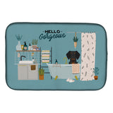 Caroline'S Treasures Black Tan Wire Haired Dachshund In Bathtub Dish-Drying-Mats, 14 X 21, Multicolor
