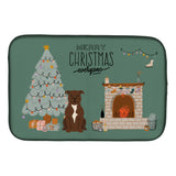 Caroline'S Treasures Caroline'S Chocolate Staffordshire Bull Terrier Christmas Everyone Dish-Drying-Mats, 14 X 21, Multicolor,
