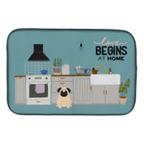 Caroline'S Treasures Ck7712Ddm Fawn Pug Kitchen Scene Dish-Drying-Mats, 14 X 21, Multicolor