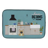 Caroline'S Treasures Ck7714Ddm Cream French Bulldog Kitchen Scene Dish-Drying-Mats, 14 X 21, Multicolor