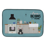 Caroline'S Treasures Ck7718Ddm Black French Bulldog Kitchen Scene Dish-Drying-Mats, 14 X 21, Multicolor