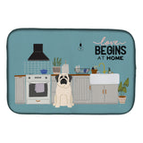Caroline'S Treasures Ck7721Ddm White Mastiff Kitchen Scene Dish-Drying-Mats, 14 X 21, Multicolor