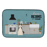 Caroline'S Treasures West Siberian Laika Spitz Kitchen Scene Dish-Drying-Mats, 14 X 21, Multicolor