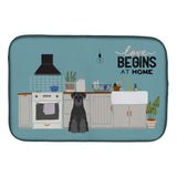 Caroline'S Treasures Ck7736Ddm Black Standard Schnauzer Kitchen Scene Dish-Drying-Mats, 14 X 21, Multicolor