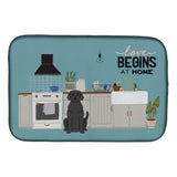 Caroline'S Treasures Ck7761Ddm Black Labrador Kitchen Scene Dish-Drying-Mats, 14 X 21, Multicolor