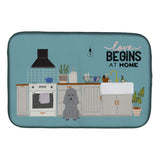 Caroline'S Treasures Ck7772Ddm Silver Poodle Kitchen Scene Dish-Drying-Mats, 14 X 21, Multicolor