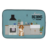 Caroline'S Treasures Ck7776Ddm Brittany Spaniel Kitchen Scene Dish-Drying-Mats, 14 X 21, Multicolor