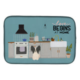 Caroline'S Treasures Ck7780Ddm Black White Papillon Kitchen Scene Dish-Drying-Mats, 14 X 21, Multicolor