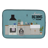 Caroline'S Treasures Ck7793Ddm Black Silver Shih Tzu Kitchen Scene Dish-Drying-Mats, 14 X 21, Multicolor