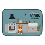 Caroline'S Treasures Ck7804Ddm Corgi Kitchen Scene Dish-Drying-Mats, 14 X 21, Multicolor