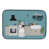 Caroline'S Treasures Ck7818Ddm White Boxer Kitchen Scene Dish-Drying-Mats, 14 X 21, Multicolor