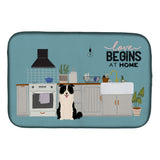 Caroline'S Treasures Black White Border Collie Kitchen Scene Dish-Drying-Mats, 14 X 21, Multicolor