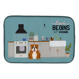 Caroline'S Treasures Red White English Bulldog Kitchen Scene Dish-Drying-Mats, 14 X 21, Multicolor