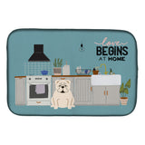 Caroline'S Treasures Ck7827Ddm White English Bulldog Kitchen Scene Dish-Drying-Mats, 14 X 21, Multicolor