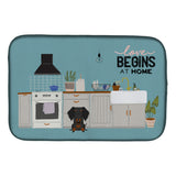 Caroline'S Treasures Black Tan Wire Haired Dachshund Kitchen Scene Dish-Drying-Mats, 14 X 21, Multicolor