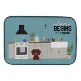 Caroline'S Treasures Ck7835Ddm Chocolate Dachshund Kitchen Scene Dish-Drying-Mats, 14 X 21, Multicolor