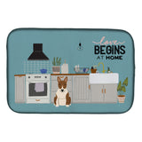 Caroline'S Treasures Ck7841Ddm Brindle Bull Terrier Kitchen Scene Dish-Drying-Mats, 14 X 21, Multicolor
