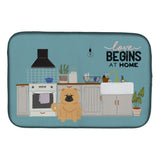 Caroline'S Treasures Ck7848Ddm Cream Chow Kitchen Scene Dish-Drying-Mats, 14 X 21, Multicolor