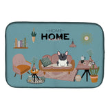 Caroline'S Treasures Ck7857Ddm Black White French Bulldog Sweet Home Dish-Drying-Mats, 14 X 21, Multicolor