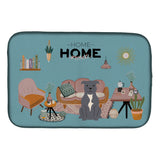 Caroline'S Treasures Blue Staffordshire Bull Terrier Sweet Home Dish-Drying-Mats, 14 X 21, Multicolor