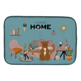 Caroline'S Treasures Brown Staffordshire Bull Terrier Sweet Home Dish-Drying-Mats, 14 X 21, Multicolor