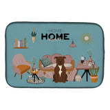 Caroline'S Treasures Chocolate Staffordshire Bull Terrier Sweet Home Dish-Drying-Mats, 14 X 21, Multicolor