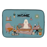 Caroline'S Treasures Ck7915Ddm White Poodle Sweet Home Dish-Drying-Mats, 14 X 21, Multicolor