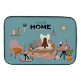 Caroline'S Treasures Ck7958Ddm Cream Chinese Crested Sweet Home Dish-Drying-Mats, 14 X 21, Multicolor