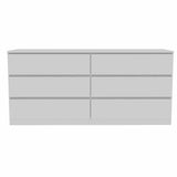 Tuhome Asteria 6 Drawer Double Dresser, Countertop, Six Drawer, Base-White, For Bedroom