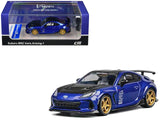 Subaru BRZ Varis Arising1 RHD (Right Hand Drive) Blue Metallic with Carbon Hood and Top and Extra Wheels 1/64 Diecast Model Car