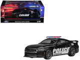 Ford Mustang Dark Horse Police Interceptor Black 1/64 Diecast Model Car by CM Models
