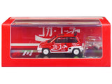 Honda City Turbo II RHD (Right Hand Drive) Red and White CocaCola with Honda Motocompo Scooter 1/64 Diecast Model Car by Inno