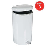 Witt 2270Wh Stainless Steel Step On Can Biohazard Waste Container With Galvanized Liner, 7Gal Capacity, 11 Diameter X 21 Hei