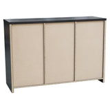 Beckville Modern Sideboard Buffet With 3 Drawers & Shelves, Chocolate Wood
