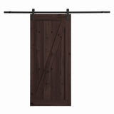Farm Style Sliding Door, Distressed Smoke Finish