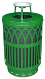 Cov40P-At-Gn-Vv Ergode Covington Can - Modern Laser Cut Style, Durable Galvanneal Steel, Lift-Off Lid, Suitable For Various Envi