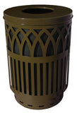 Cov40P-Ft-Bn-Vv Ergode Covington Can - Sleek And Contemporary Decorative Waste Receptacle For City Streets, Malls, Parks, And Of