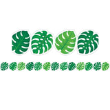 Palm Paradise Monstera Leaves Border, 35 Feet