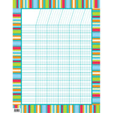 Stripes and Stitches Dots on Turquoise Chart