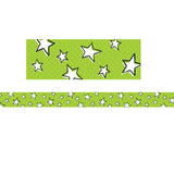 So Much Pun Doodle Stars on Lime Border